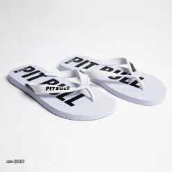 MALLEI White Slipper With Pit Bull Logomania - 62816 Men