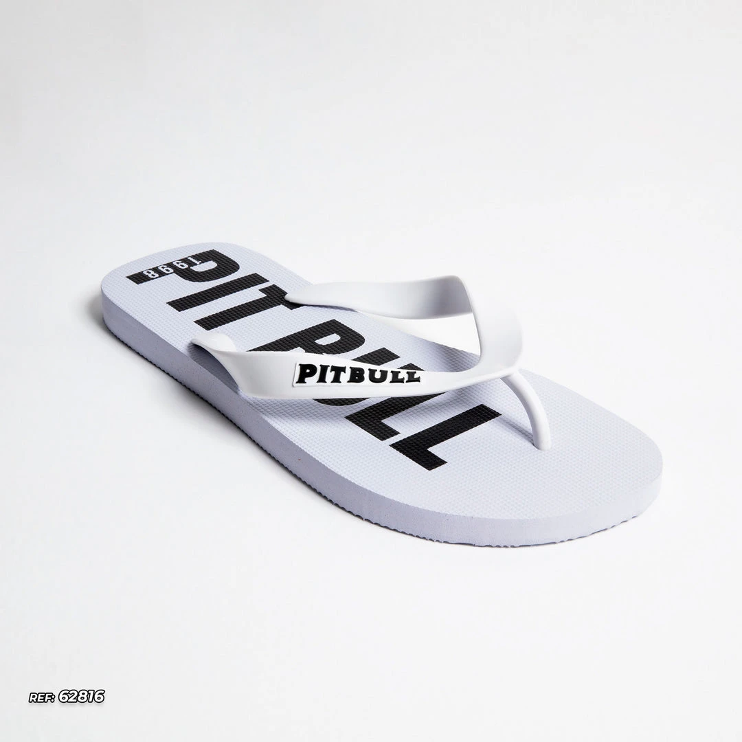 MALLEI White Slipper With Pit Bull Logomania - 62816 Men 3 MALLEI White Slipper With Pit Bull Logomania - 62816 Men