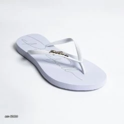 MALLEI Basic Slipper White With Gold - 62820