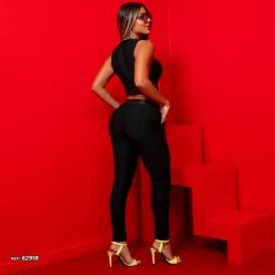 PL MALHA 62917 - Tank Top Black Cropped With Perfect Fit 62917 - Tank Top Black Cropped With Perfect Fit Pre Sale