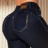PL JEANS NEWS 62926 - Skinny Pants Dark Denim With Butt Lifting And Rhinestones