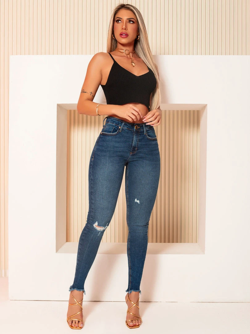 Pit Bull Jeans Official 62987 - Knit Tank Top With Thin Straps And Deep Neckline NEWS 23 Pit Bull Jeans Official 62987 - Knit Tank Top With Thin Straps And Deep Neckline NEWS