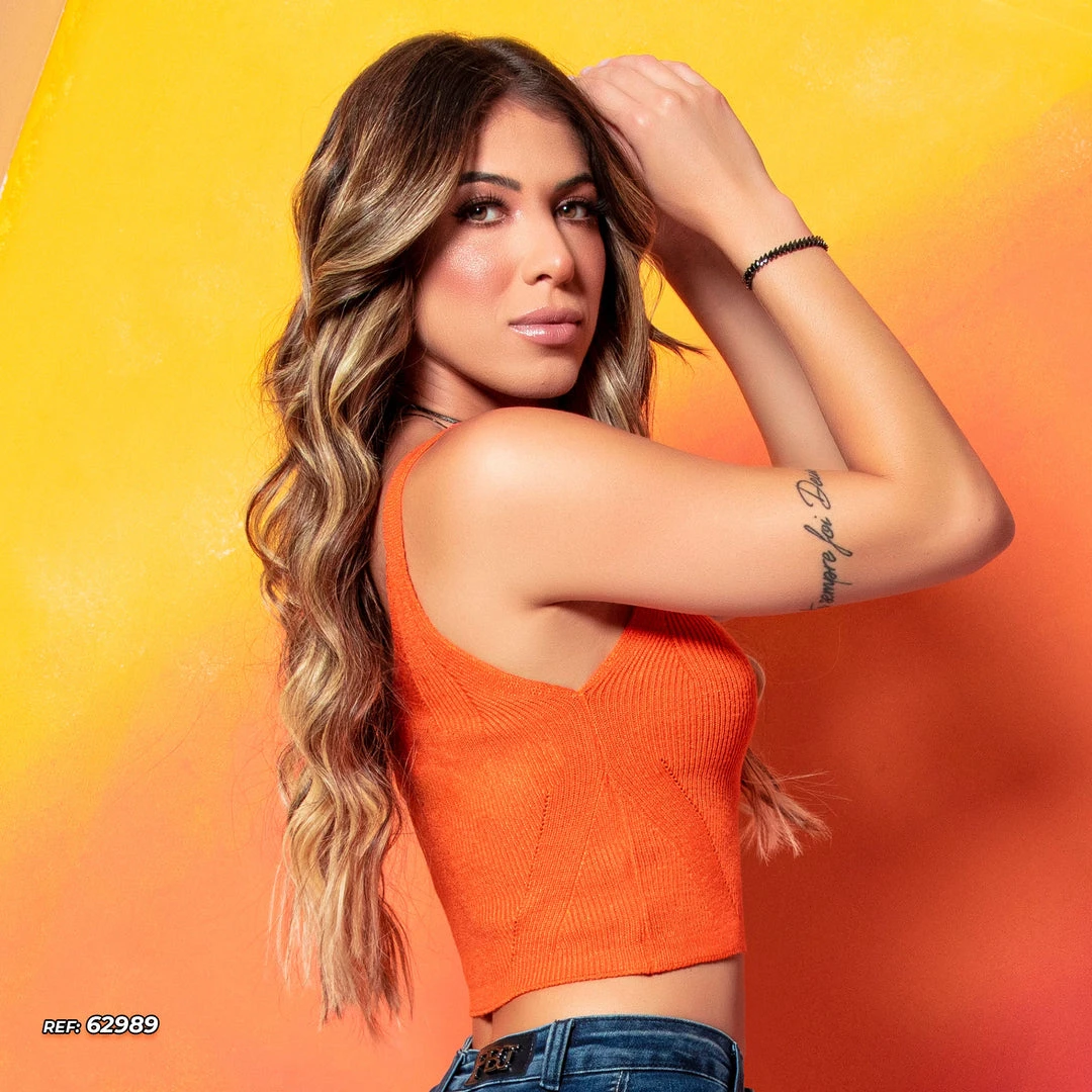 AQUISIÇÃO TRICOT Women Cropped Tricot V-neckline - 62989 8 AQUISIÇÃO TRICOT Women Cropped Tricot V-neckline - 62989