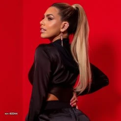 PL MALHA 63244 - Sexy Bodysuit With Panties And Long-sleeved Shirt