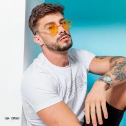 PIT BULL JEANS Round Sunglass Shiny - 63692