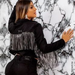 PIT BULL JEANS Identity 64265 - Women's Jacket With Fringes