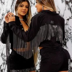 PIT BULL JEANS Identity 64265 - Women's Jacket With Fringes