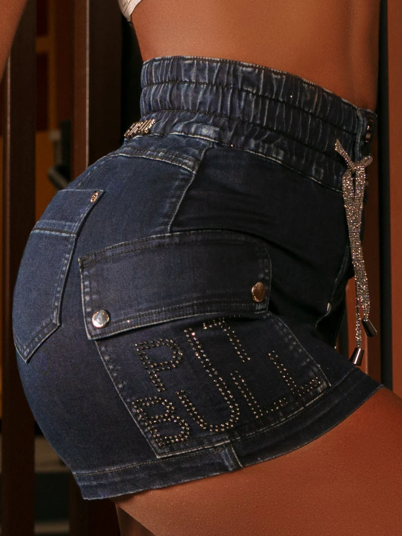 PL JEANS NEWS 64320 - Navy Blue Jeans Miniskirt With Butt Lift 8 PL JEANS NEWS 64320 - Navy Blue Jeans Miniskirt With Butt Lift