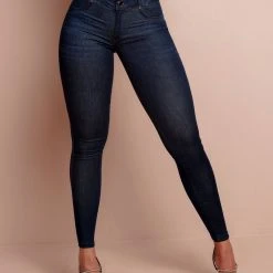 PIT BULL JEANS 64694 - Blue Skinny Jeans With Butt Lifting