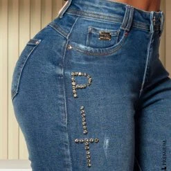 PL JEANS 64994 - Skinny Pants With Embroidered Logomania In Stone NEWS 17 PL JEANS 64994 - Skinny Pants With Embroidered Logomania In Stone NEWS