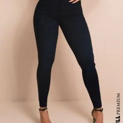 PILOTO JEANS NEWS 65222 - Skinny Jeans With Stones Plated In Graphite