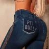 PIT BULL JEANS NEWS 65233 - Skinny Pants With Hand Embroidered Crystal Chain