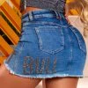 Pit Bull Jeans Official 65394 - WOMEN DENIM MINI-SKIRT