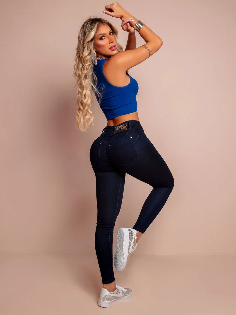 PIT BULL JEANS NEWS 65563 - Navy Blue Skinny Jeans With Butt Lifting 10 PIT BULL JEANS NEWS 65563 - Navy Blue Skinny Jeans With Butt Lifting