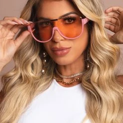 Pit Bull Jeans 66090 - Pink Mask UV400 Sunglasses New Arrivals