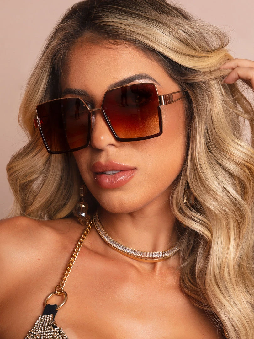 Pit Bull Jeans 66097 - Max Square Brown UV400 Sunglasses 3 Pit Bull Jeans 66097 - Max Square Brown UV400 Sunglasses