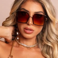 Pit Bull Jeans 66097 - Max Square Brown UV400 Sunglasses 8 Pit Bull Jeans 66097 - Max Square Brown UV400 Sunglasses