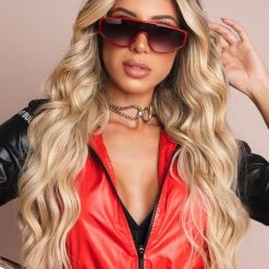 Pit Bull Jeans 66102 - Sunglasses Mask Red UV400 NEWS