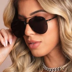 Pit Bull Jeans 66668 - Black Aviator Sunglasses