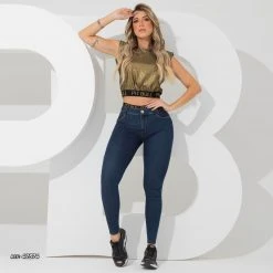 REPRESENTAÇÃO JEANS Skinny Pants With Modeler Waistband - 42374
