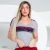PL REPRESENTAÇÃO MALHA Baby Look With V-neck And Logomania - 59896 Liberty