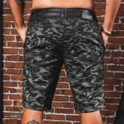 REPRESENTAÇÃO JEANS Green Camouflage Men's Denim Short - 42007