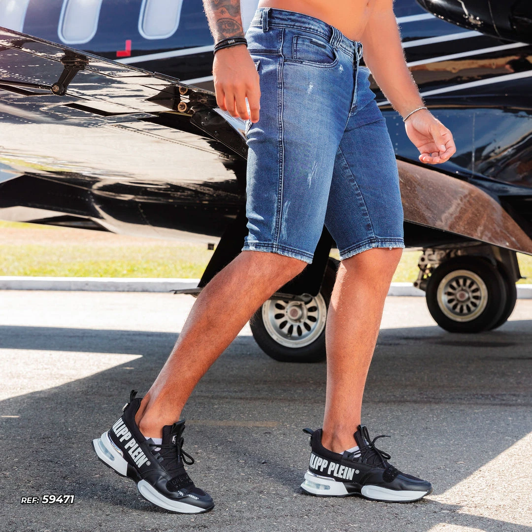 PIT BULL JEANS Vintage Men's Denim Shorts - 59471 Conecte-Se 5 PIT BULL JEANS Vintage Men's Denim Shorts - 59471 Conecte-Se