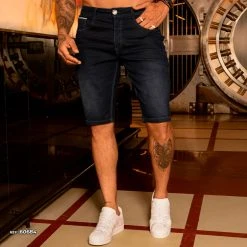 PL JEANS Movement Men's Shorts Slim Dark Denim Super Stretch - 60684