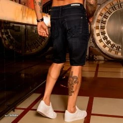 PL JEANS Movement Men's Shorts Slim Dark Denim Super Stretch - 60684