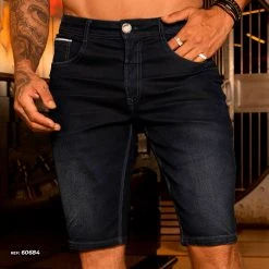 PL JEANS Movement Men's Shorts Slim Dark Denim Super Stretch - 60684