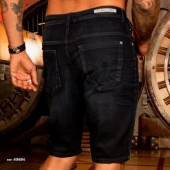 PL JEANS Movement Men's Shorts Slim Dark Denim Super Stretch - 60684