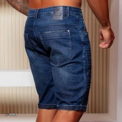 PIT BULL JEANS 61853 - Men's Shorts Total Style With Logomania And Frayed