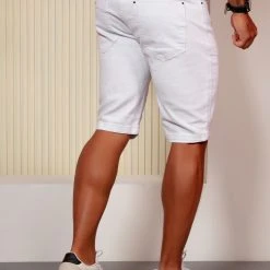 PIT BULL JEANS 62814 - Men's Classic White Shorts With Exclusive Logomania 16 PIT BULL JEANS 62814 - Men's Classic White Shorts With Exclusive Logomania