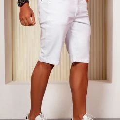 PIT BULL JEANS 62814 - Men's Classic White Shorts With Exclusive Logomania 15 PIT BULL JEANS 62814 - Men's Classic White Shorts With Exclusive Logomania