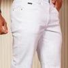PIT BULL JEANS 62814 - Men's Classic White Shorts With Exclusive Logomania