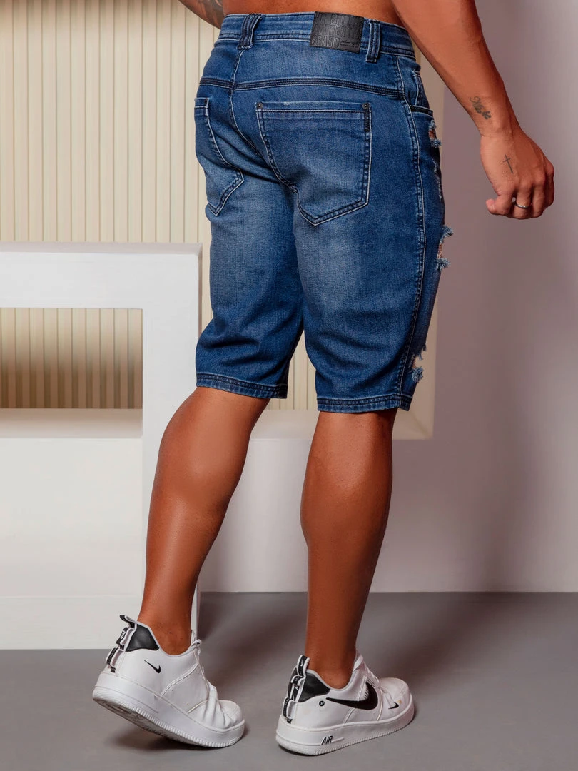 PIT BULL JEANS 62826 - Classic Destroyed Denim Male Bermuda 5 PIT BULL JEANS 62826 - Classic Destroyed Denim Male Bermuda