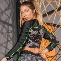 PL FITNESS Women Cropped Fit Camouflage - 41448