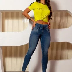 PL MALHA NEWS 62497 - Lime Green T-Shirt