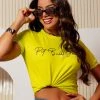 PL MALHA NEWS 62497 - Lime Green T-Shirt