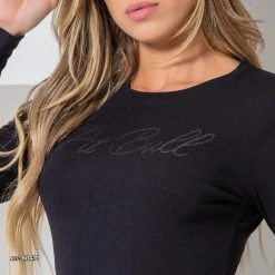 PL MALHA Turbo Collection Black Long Sleeve T-shirt With Logomania - 60471 9 PL MALHA Turbo Collection Black Long Sleeve T-shirt With Logomania - 60471