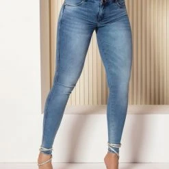 PIT BULL JEANS 41753 - Skinny Jeans With Logomania On The Waistband
