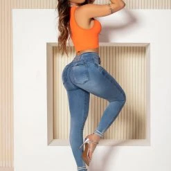 PIT BULL JEANS 41753 - Skinny Jeans With Logomania On The Waistband