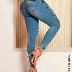 PIT BULL JEANS 42003 - Jeans With Logomania And Destroyed Details NEWS