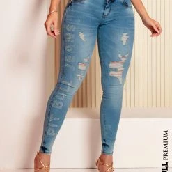 PIT BULL JEANS 42003 - Jeans With Logomania And Destroyed Details NEWS