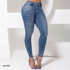 Conecte-Se Rhinestones Skinny Pants Pit Bull Jeans - 42431