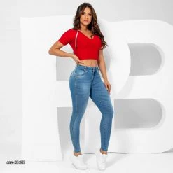 PIT BULL JEANS Women's Skinny Jeans Destroyed - 42432 10 PIT BULL JEANS Women's Skinny Jeans Destroyed - 42432