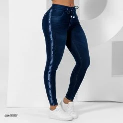 PIT BULL JEANS Women's Pants Skinny Dark Blue - 59817