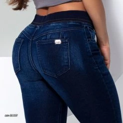 PL JEANS Women's Jogger Pants Dark Blue - 59837