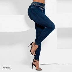 PL REPRESENTAÇÃO JEANS Skinny Pants Magic Waistband Dark Blue - 60614 14 PL REPRESENTAÇÃO JEANS Skinny Pants Magic Waistband Dark Blue - 60614