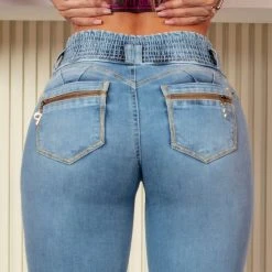 PIT BULL JEANS Tight Pants With Butt Lift Effect And Shaping Waist - 61558 Movement